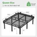 Superay Queen Bed Frame, 18 inch Metal Bed Frame & Box Spring 2 in 1 Design