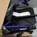 Drive Medical Rollator Walker with Seat - Stable Mobility Support - Height Adjustable - Durable Steel Frame Construction - Smooth 7.5" Wheels - Foldable - 350 Lb Limit - Blue