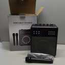 Karaoke Machine for Adults & Kids, Portable Karaoke Machine with 2 Wireless Microphones, Karaoke Speaker with LED Lights Supports USB/AUX in/TF Card for Home Party and Outdoor Event (Black)