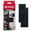 VELCRO Brand Heavy Duty Fasteners | 4x2 Inch Strips with Adhesive 8 Sets | Holds 10 lbs | Black Industrial Strength Stick On Tape | Indoor or Outdoor Use (VEL-30703-USA), 8 Count (Pack of 1) (4in x 2in)