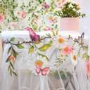 SUNBEAUTY 2Pcs Butterfly Daisy Garland Banner Reusable Waterproof Wildflower Garland 13ft for Enchanted Garden Woodland Birthday Baby Shower Bloom Tea Party Wedding Mother's Day Backdrop Decorations