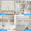 Shower Curtain Rod 46-78 Inch,0.87"Diameter Adjustable Spring Tension Curtain Rods No Drill,Ivory White Shower Tension Rod for Bathroom,Room Divider,Window,Anti-Rust Non-Slip 1-Pack