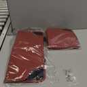 Zpana 2PCS Car Kick Mat Back Seat Protector, Microfiber Leather Vehicle Back Seat Cover with Storage Pocket, Automotive Backseat Anti-Kick Pad for Kids Pets, Universal for Truck SUV RV (Red)