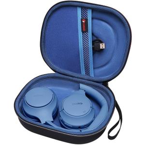 XANAD Hard Case for Bose QuietComfort, QC Ultra, QC 45, QC 35, QC45 SE, QC SE Wireless Noise Cancelling Headphones, Soundcore H30i On-Ear HeadphonesOuter Black+Inner Blue