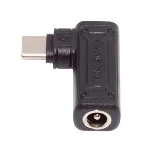 cablecc 5.5x2.1mm Input DC Jack to Type-C USB-C Power Plug Charge Angled 90 Degree Adapter for Laptop Phone Tablet