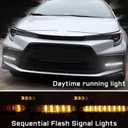 Switchback White/Amber LED Front Fog Daytime Running Lamp w/Dynamic Flash LED Turn Signal light Feature Compatible with Toyota Corolla 2020-2022 SE XSE Hybrid Accessories