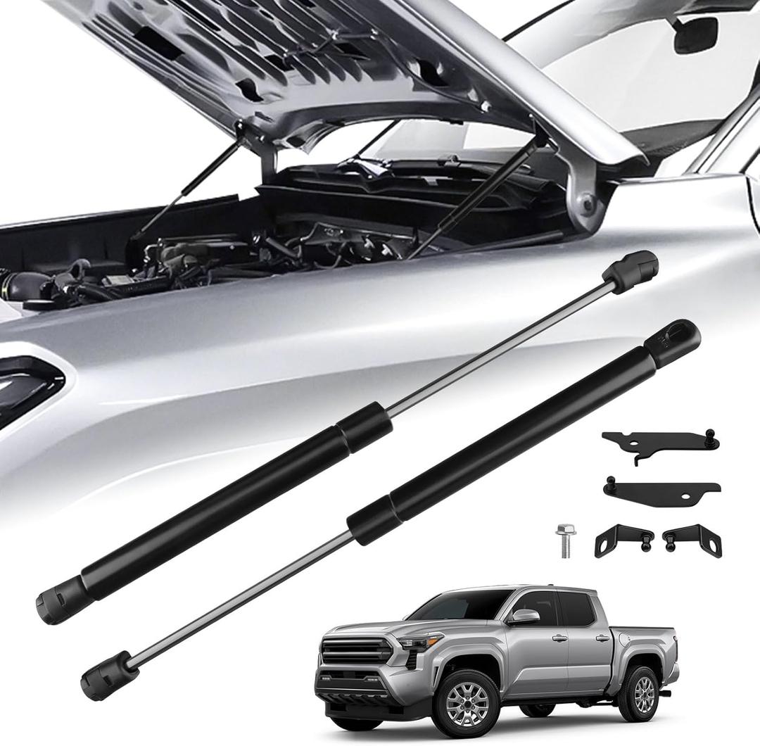 Hood Struts for Toyota Tacoma 2024 2025+ and 4Runner 2025+, Hood Lift Support No Drill Front Gas Springs Shocks Compatible with Toyota Tacoma/4Runner Accessories (Black)