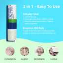 Herb Island 2-in-1 Nasal Stick Inhaler & Essential Oil Topical Rub, Refreshing Nose Inhaler Stick, VapoInhaler Wake Up Stick for Focus & Clear Breathing 5 Pack