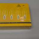 Ascher E12 Candelabra LED Light Bulbs 60 Watt Equivalent, Daylight White 5000K, Non-Dimmable, 550 Lumen, Clear LED Filament Candle Bulbs, Pack of 10