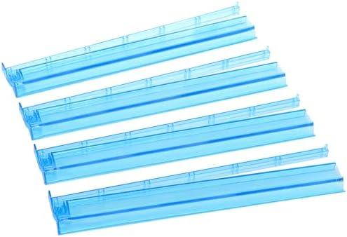 GUSTARIA Mahjong All-in-One Tile Rack & Pusher, Blue, Clear Acrylic Mahjong Rack and Pusher Combo, Modern American Majiang Tile Racks, Set of 4