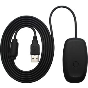 OSTENT USB Wireless Controller PC Laptop Receiver for Microsoft Xbox 360 Slim Windows Video Games Color Black