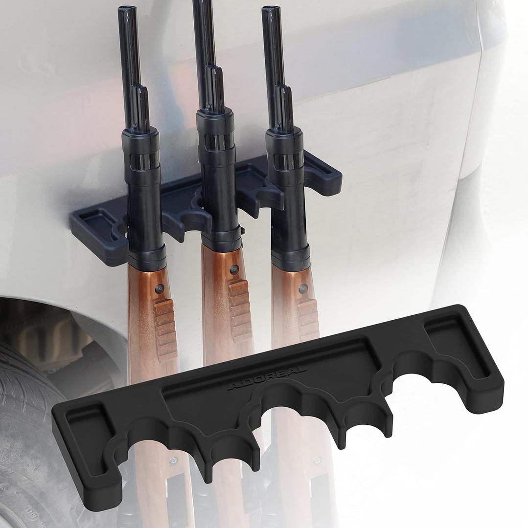 Magnetic Rifle Rack, Durable Rubber Rack for Storage, Magnetic Holder Cabinet, Shotgun Rifle Barrel Rest Safe Organizer Indoor Racks