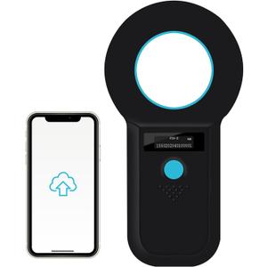 Smoostart Bluetooth Microchip Scanner, 1000 Records Increased Huge Data Storage Upload to PC & Mobile Phone, Scanning Distance and Speed Increase, Compatible with FDX-B/EMID Microchips