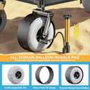 Beach Wagon with Big Balloon Wheels for Sand, 240L Collapsible Wagon, 9x4 Wide Wheels, 450lbs Heavy Duty Beach Cart with Side Covers & Zipper Pockets, 600D Oxford Fabric, Black