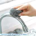 12Pcs Steel Wool Scrubber Pads for Cleaning Dishes, Pans, Pots, Ovens, Grills, Sinks - Stainless Steel Scrubbers for Kitchen, 12 Pack