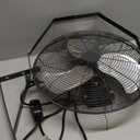 Amazon Basics 18" Outdoor Misting Fan, Wall-Mounted, Industrial Fan, Waterproof (IP44), With Tilt Head, Heavy-Duty Metal Blades, Dual Ball Bearing Motor, 3 Speeds Up to 1550 RPM and 3781 CFM, Black