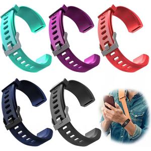 5 Pcs Watch Bands Replacement for ID115plus HR Very Fit Pro Activity Fitness Tracker Wrist Bands Set Multicolor Veryfitpro Smart Watch Strap Replacements for Women Men (Black Red Green Purple Blue)