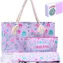 TIASUSAN American Mahjong Tile Set, 166 Pink Tiles, Bag and Mahjong Accessories, 4 All-in-One Rack/Pushers, Mahjong Set Complete