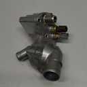 Thermostat Assembly with Housing Sensor Replacement for Ford Explorer 4.0L 1997-2001 for Mercury 4.0L V6 1998-2001, 2L2Z8592BA Aluminum Alloy Silver Tone 1Pc