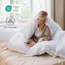Bedsure Bright White Duvet Cover Queen Size - 3 Pieces Prewashed Extra Soft Bedding Set, Includes 1 Duvet Cover 90x90 Inches with Zipper Closure & 2 Pillow Shams, Comforter Not Included
