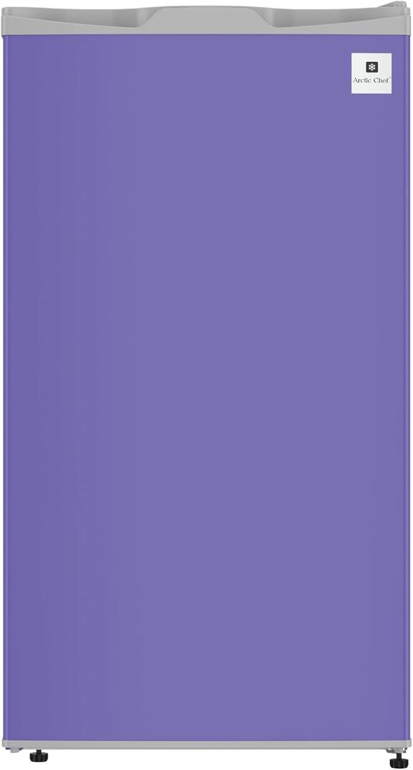 ARCTIC CHEF Mini Refrigerator-Freezer Compartment-Adjustable Thermostat Control-Reversible Doors-Ideal for Dorm, Office, RV, Garage, Apartment-PURPLE, 3.2 CU.FT