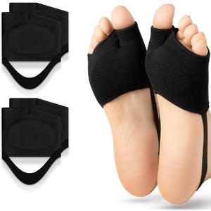 Reusable Non Slip Metatarsal Cushion Pads, Forefoot Pressure Relief Inserts for High Heels Flats Daily Shoes