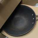 Calphalon Signature Hard-Anodized Nonstick Wok, 12", Flat-Bottom, Oven-Safe, PFOA-Free, Black