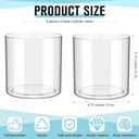 meekoo 3 Pcs Flower Acrylic Vase Cylinders Round Decorative 5 x 5 in Vase Break Resistant Acrylic Flower Cylinder for Centerpiece Home Wedding Decor(Clear, Classic)