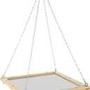 Kritkin 16 Inch Bird Seed Catcher Hanging Wooden Platform Bird Seed Catcher Tray for Hummingbird Feeders Bee Feeder Outdoor Garden Accessories
