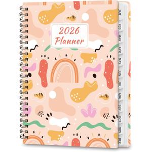 2026 Planner, Weekly and Monthly Academic Planner Calendar (JAN.2026 - DEC.2026), Planning Agenda Book, for Office Desk Accessories and School Supplies, A5(6.3" x 8.5") (Colorful Capers)