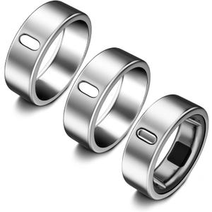 3 Pack Cover Compatible with Oura Ring Gen 4/Oura Ring Gen 3 Horizon/Heritage, Support Charging with Cover on, Anti-Scratch TPU Protector for Men Women (Silver*3, Size 7)