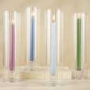Hurricane Candle Holder Thickened Cylinder Covers 4 Pcs Taper Candle Sticks Holder Glass Tall Candlesticks Holders Centerpiece for Wedding Dining Table