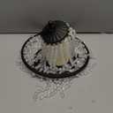 Hanging Candle Chandelier Outdoor, Battery Operated Clear Acrylic Beaded Chandelier with Flickering Led Candle Light S Hooks Modern Lantern for Garden Yard Patio Gazebo Room Indoor Decorations, 28H