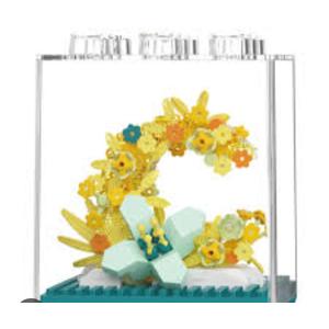 Flowers Moon DIY Mini Flower Plant Building Blocks Toy  Creative Botanical Collection for Kids and Adults Home and Collection Art Home Office Decor Pack of 3