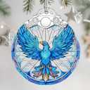 5 x Stained Glass Ornament, Christmas Ornament, Hanging Ornaments for Home Decor & Christmas Tree Ornaments Exquisite Holiday Decor, Xmas Gifts & Holiday Present - Phoenix