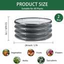 Gartist 2 Pcs 2x2X1 ft Metal Galvanized Round Raised Garden Bed Kit Outdoor, Cream White Planter Garden Bed, Raised Box for Vegetables, Fruits, Flowers & Herbs