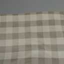 Checkered Tablecloth Rectangle Washable Buffalo Plaid Table Cloth Cotton Linen Gingham Table Cover for Picnic Kitchen Dining Room, Beige and White,55 * 120