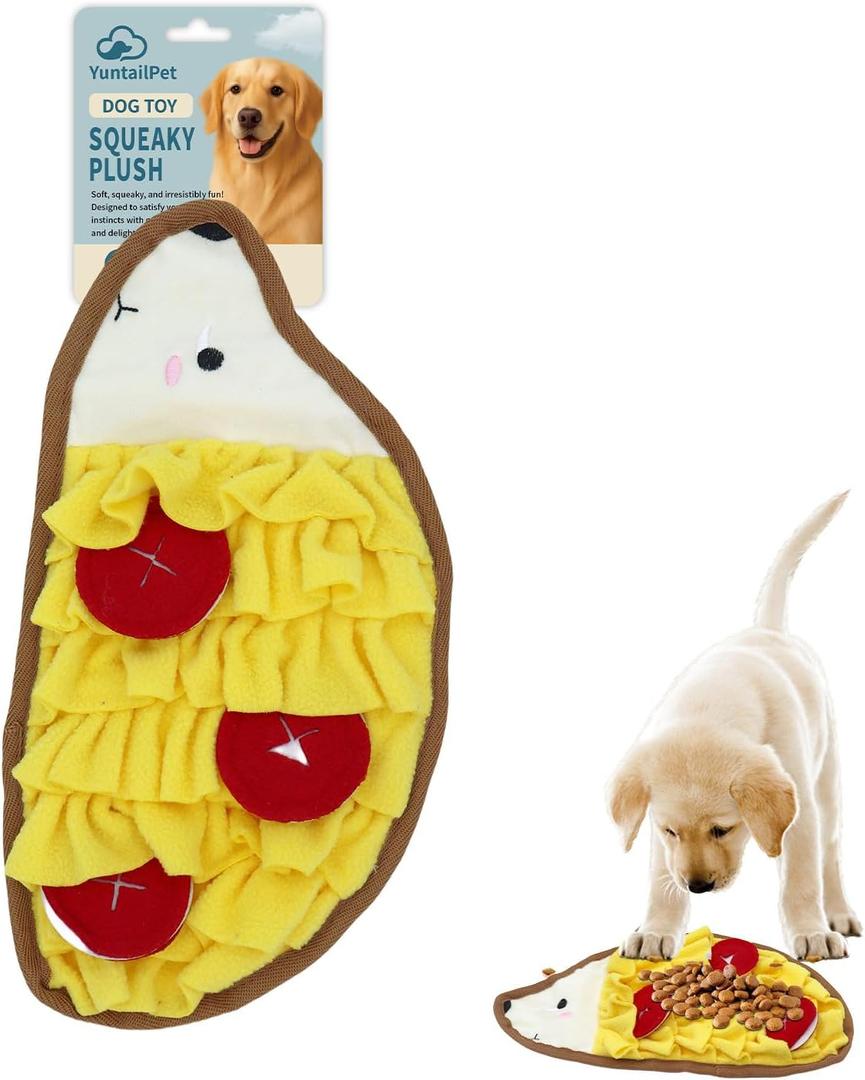 Hedgehog Snuffle Mat for Dogs and Cats Nosework Puzzle Toy for Small Medium Pets, Crinkle Treat Dispenser Toy, Interactive Enrichment Plush for Mental Stimulation and Slow Feeding