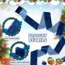 Hotop 12 Yards Frayed Velvet Ribbon, Blue 1.5 Inch Raw Edge Silk Velvet Ribbon Wide Handmade Fringe Fabric Ribbon for Gift Wrapping Bow Making DIY Crafts Party Decoration