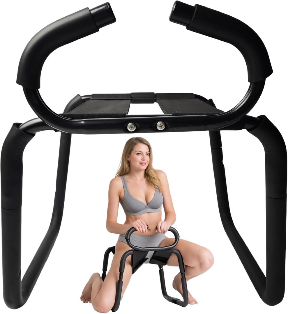 Sex Chair Large Size Sex Position Enhancer Chair, Sex Bedroom Furniture Love Position Aids Chair with Handrail, Novelty Sex Toy Sex Games Sex Bench for Couples Adult SM Games (Black)