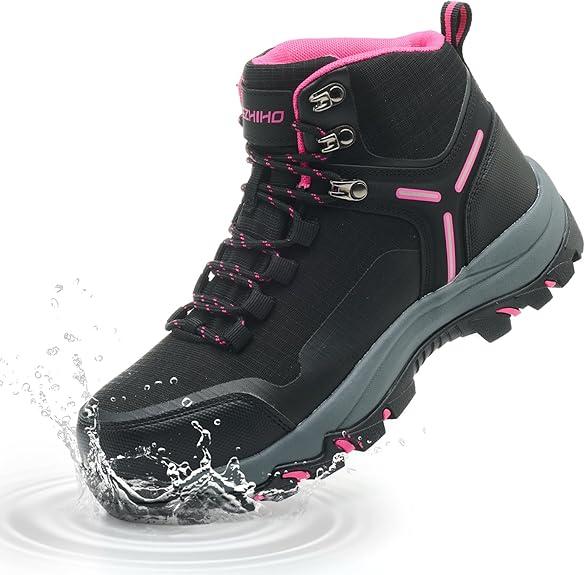 Kezhiho Waterproof Steel Toe Boots for Women Wide Width Non Slip Work Boots Lightweight Slip Resistant Safety Shoes Indestructible Construction Composite Toe Sneakers
 41W