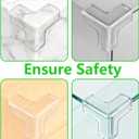 Transparent Corner Protectors - Baby Safety Edge Guards for Furniture, Clear Sharp Corner Covers for Dining Table Baby Proofing (15 Pack T-Shaped)