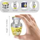 M MEILINXU Small Urn for Ashes for Women or Man, Keepsake Urns for Human Ashes Female & Male, Mini Decorative Urns, Miniature Cremation Container, Yellow Butterfly and Flowers - Little Urn