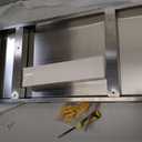 Folding Concession Shelf 24" x 12", Stainless Steel Drop Down Folding Serving Food Shelf for Concession Windows