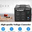 8000W/10000W Voltage Converter Transformer Step Up/Down 110V/220V Heavy Duty Transformer Power Converter Automatic Voltage Regulator Voltage Converter Circuit Breaker Protection (DT-10000VA)
