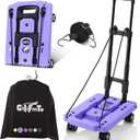 Folding Hand Truck Lightweight Hand Truck Dolly Foldable,Luggage cart with 4 Rotate Wheels, Utility Cart with Adjustable Handle,Collapsible Dolly for Moving