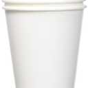 Amazon Basics Disposable Paper Cups for Hot and Cold Beverages, Leak-Proof, 10 ounces, White, 1000 Count
