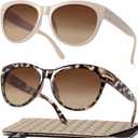 EASY READ 2 Pack Bifocal Reading Sunglasses for Women,Trendy Sunglasses Readers UV400 Protection