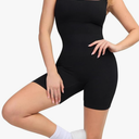 Popilush Shapewear Jumpsuits for Women Built-in Bra Square Neck Rompers Shorts Bodycon Bodysuits Summer Outfits
Color: Black, Size: Large