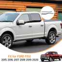 Exterior Door Window Molding Trims fit for Ford F150 2015-2020,Door Window Bottom Sill Weatherstrip Covers,Seal Belt Weather Stripping Decor,3MM Adhesiver,4PCS Glossy Black